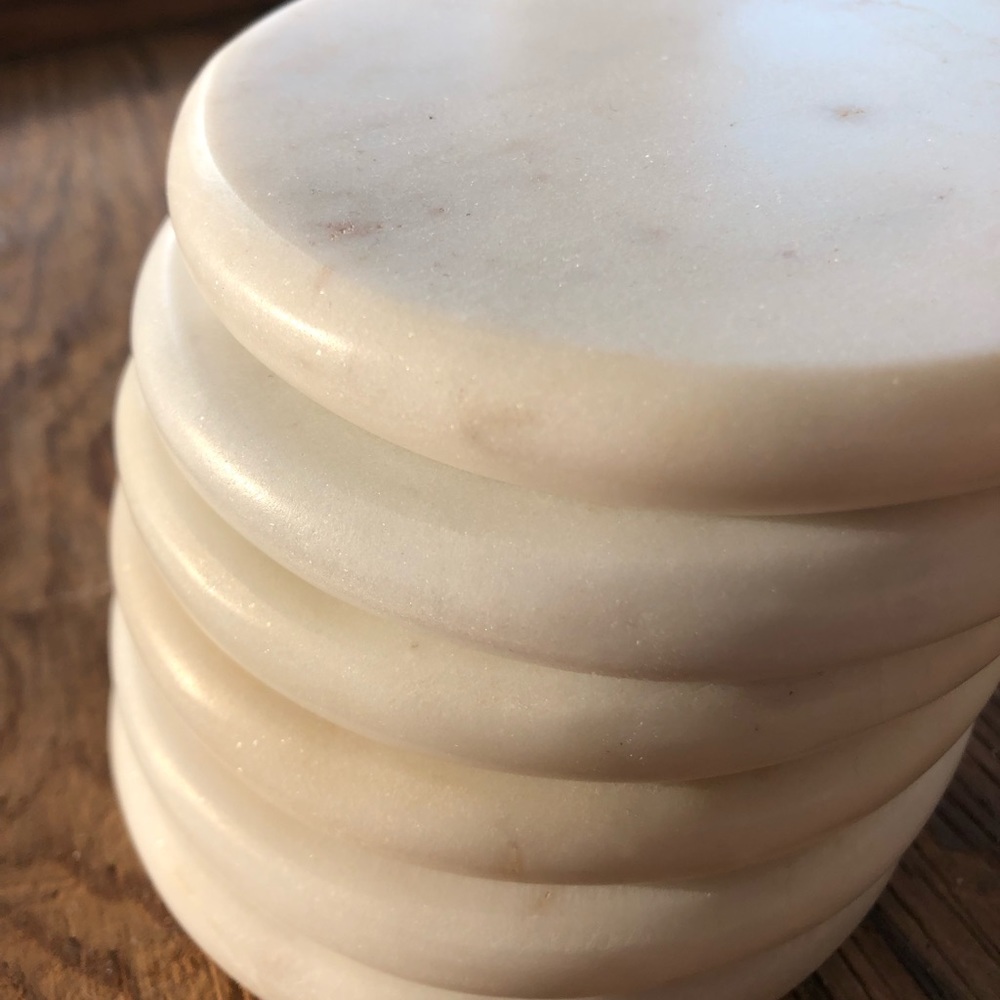 Six marble coaster